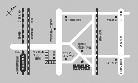 サーフショップMAR 店舗地図